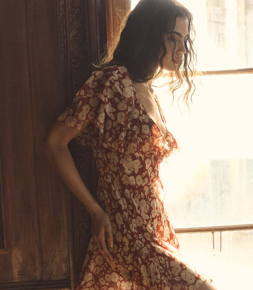 ALCIDA DRESS -- ROUGE AMBRIDGE ROSE