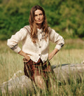 CLARKE CARDIGAN -- OATMEAL OLYMPIA FAIR ISLE