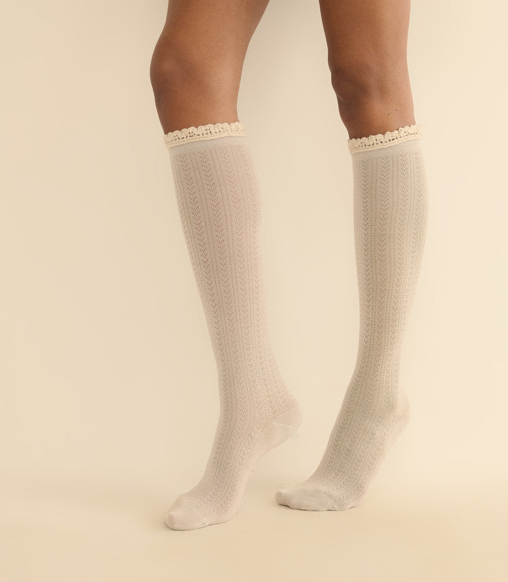 COLLÉGIEN POINTELLE KNEE HIGH SOCK -- DOUX AGNEAUX