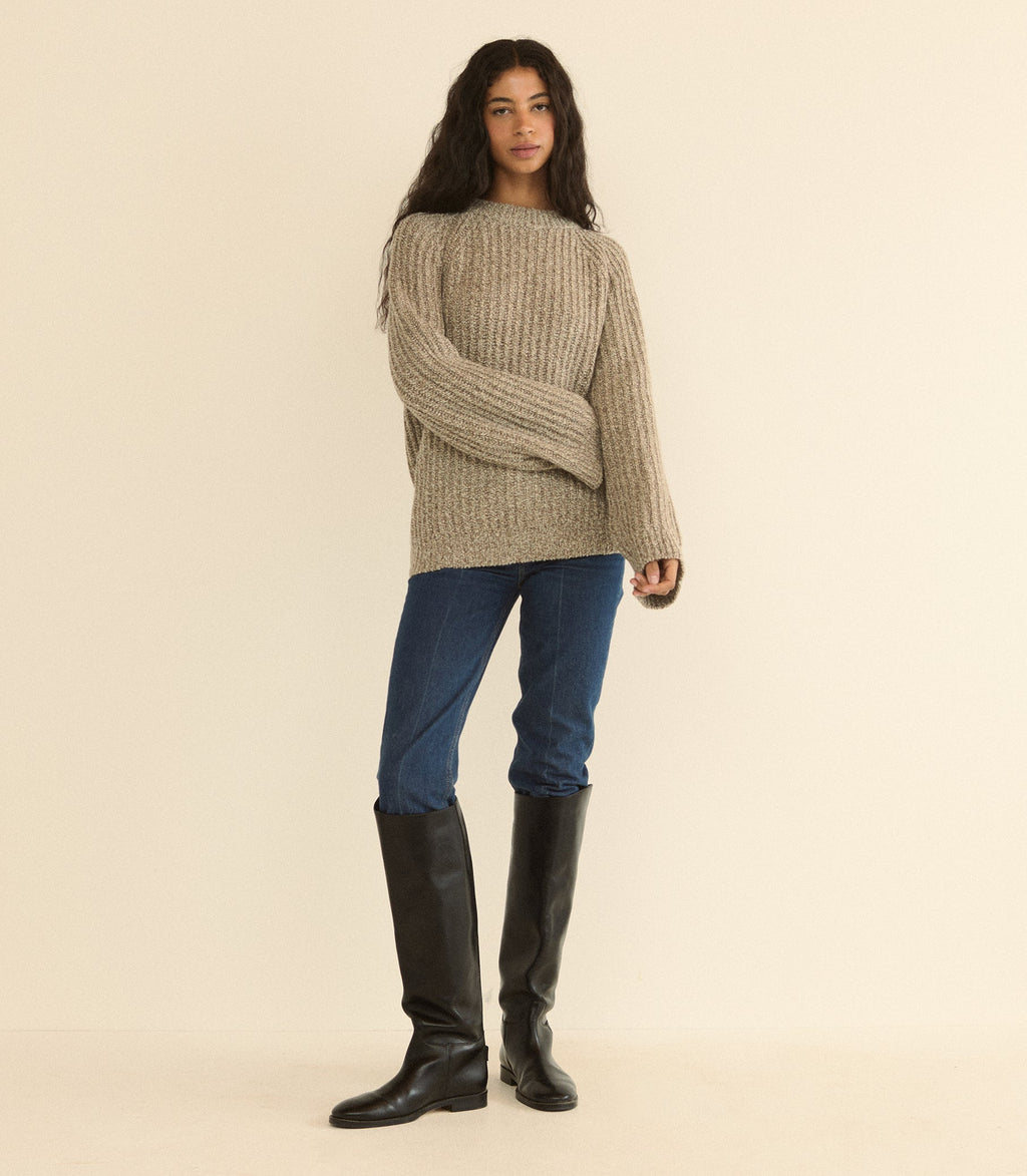 FENNEL SWEATER -- GRAY MARL