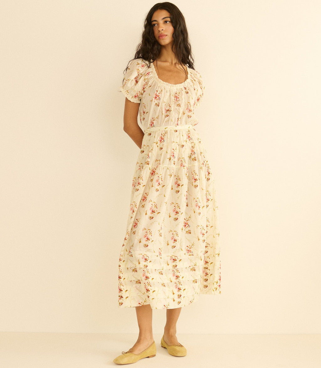 FREDERICA TOP -- BLANC PRAIRIE ROSE