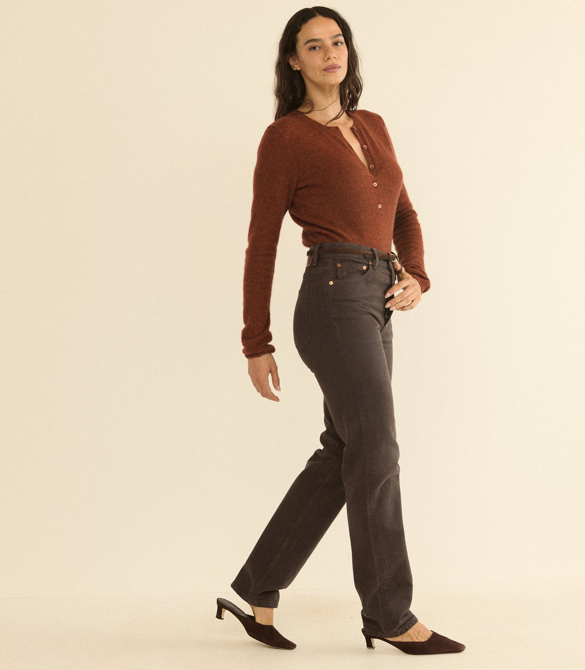 ONDINE JEAN -- EQUESTRIAN BROWN WASH