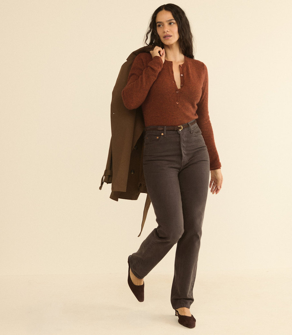 ONDINE JEAN -- EQUESTRIAN BROWN WASH