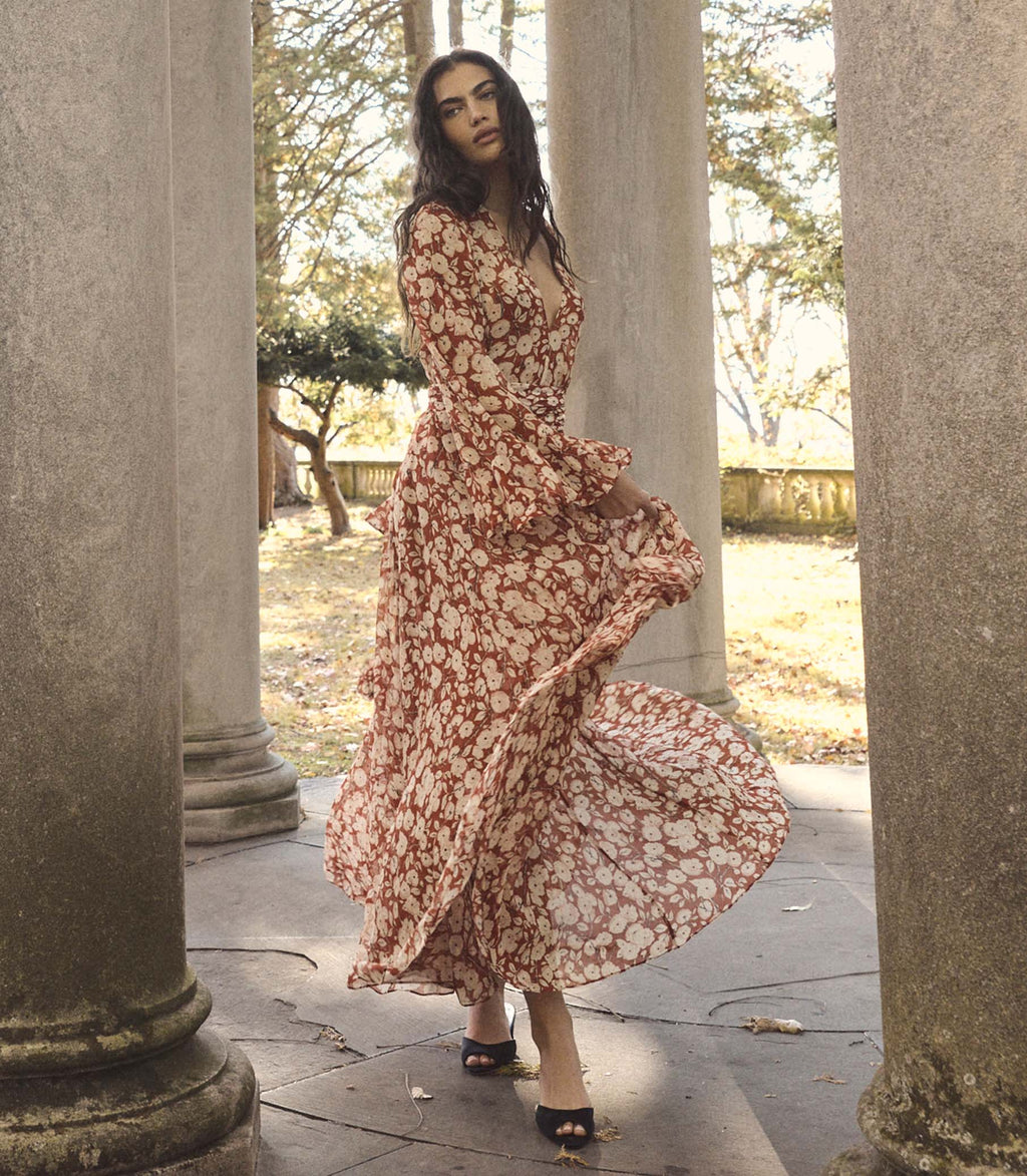 IMELDA DRESS -- ROUGE AMBRIDGE ROSE