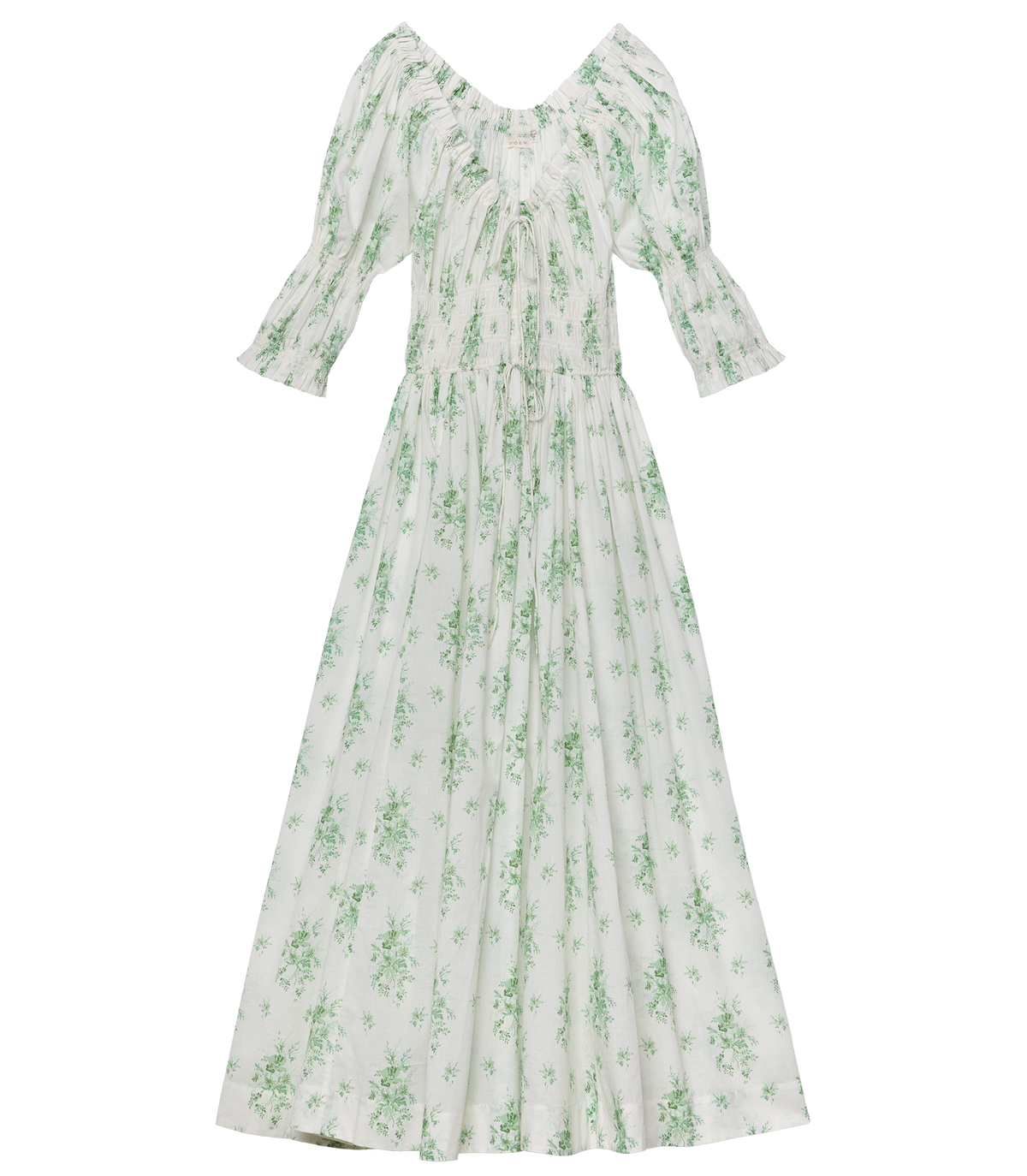 ISCHIA DRESS -- VERT PETIT BOUQUET DE CHAMONIX