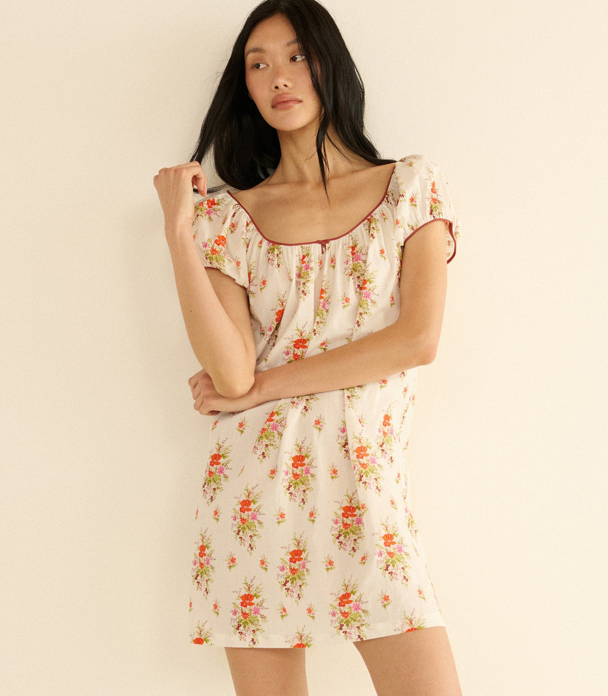 JULIA DRESS -- ROSE PETIT BOUQUET DE CHAMONIX