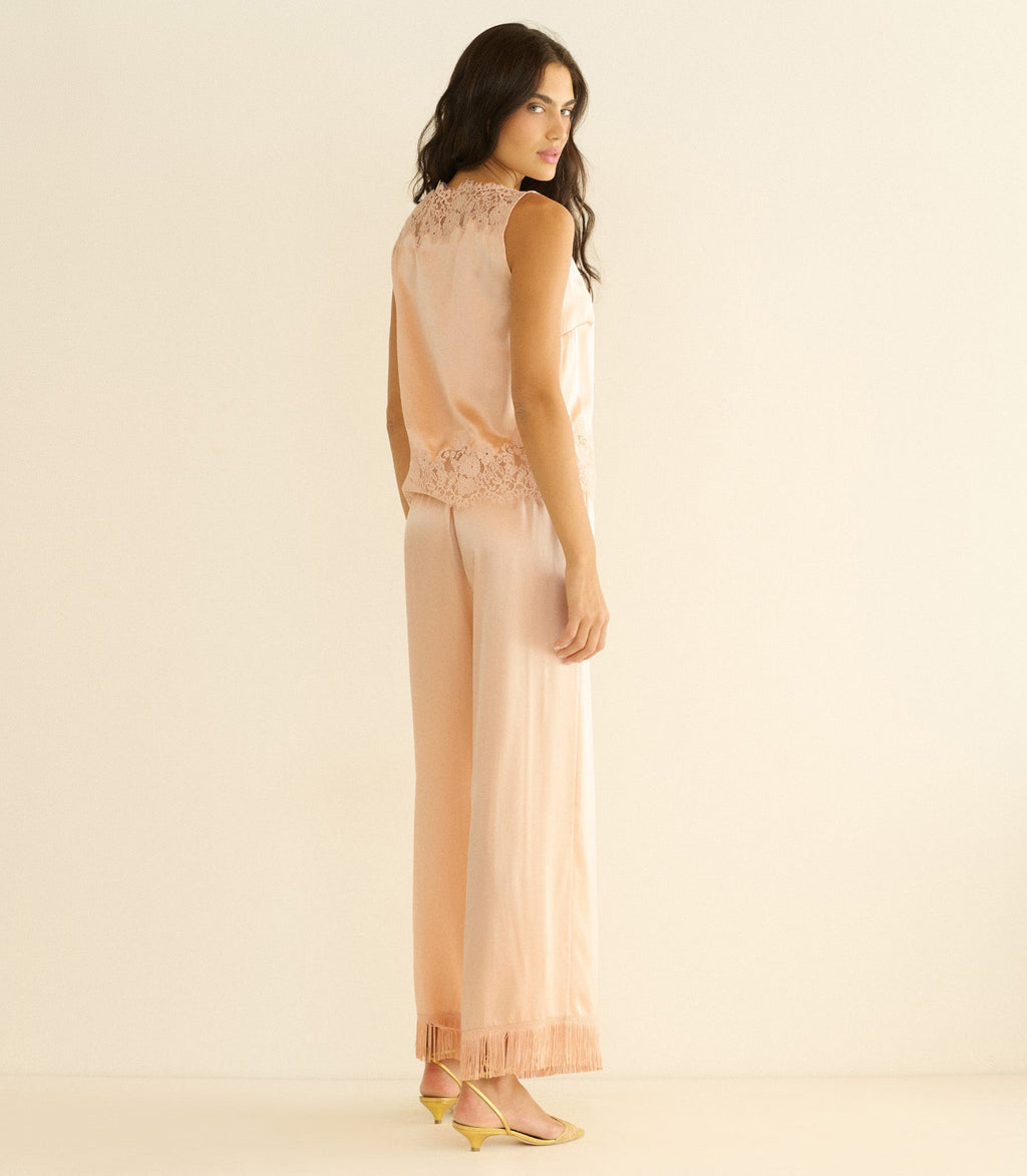 VIVIANE TOP -- PEACH SORBET