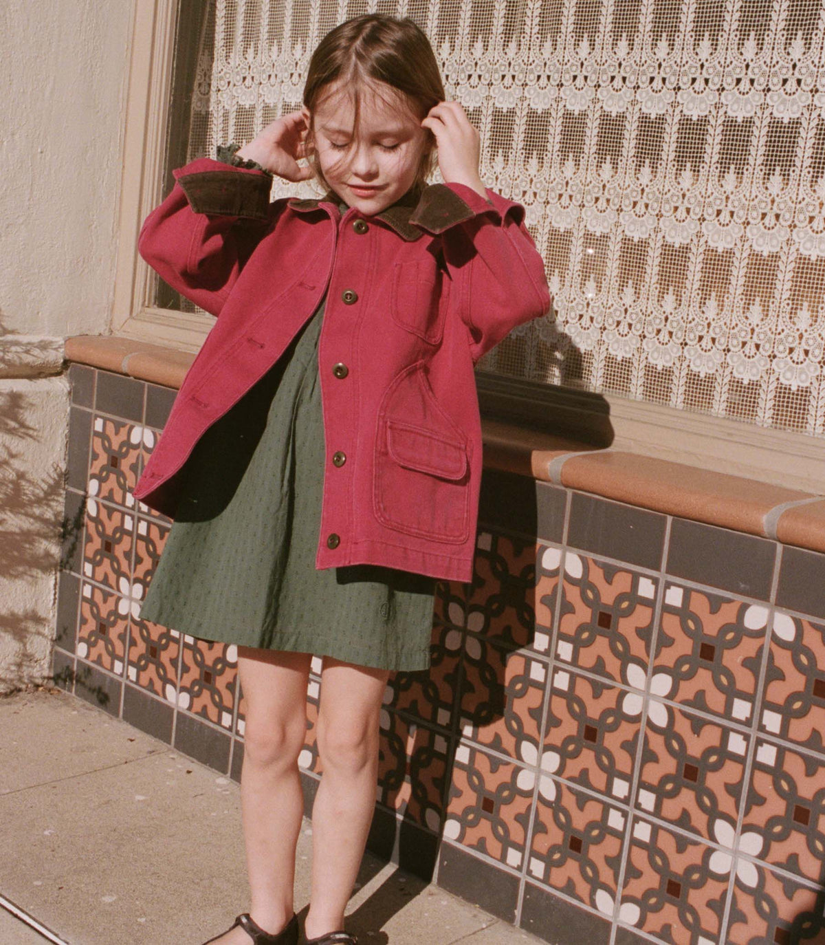 LITTLE PASCUAL JACKET -- WASHED CRIMSON