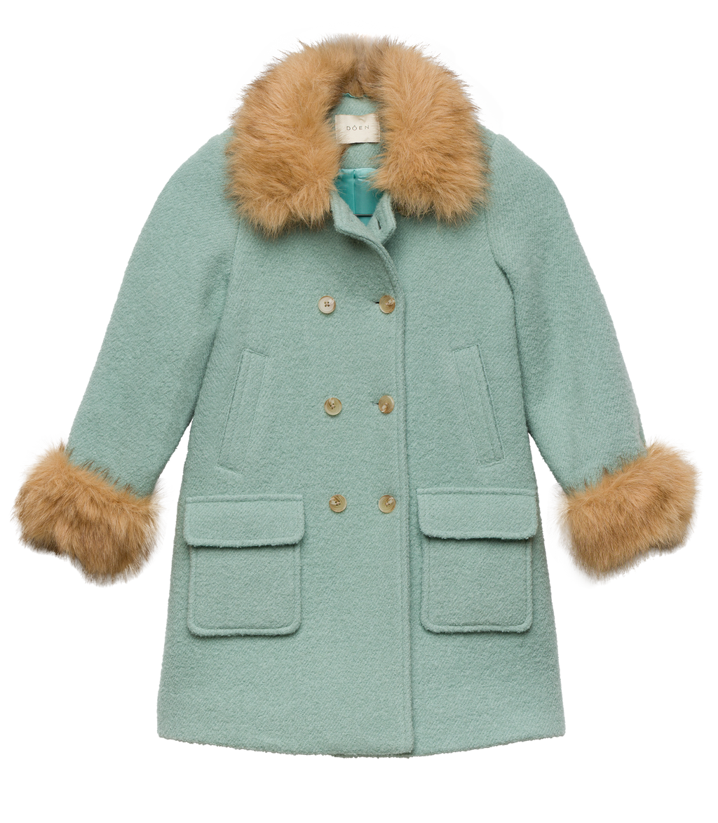 LITTLE DENEUVE COAT -- BRIGHTON FOG