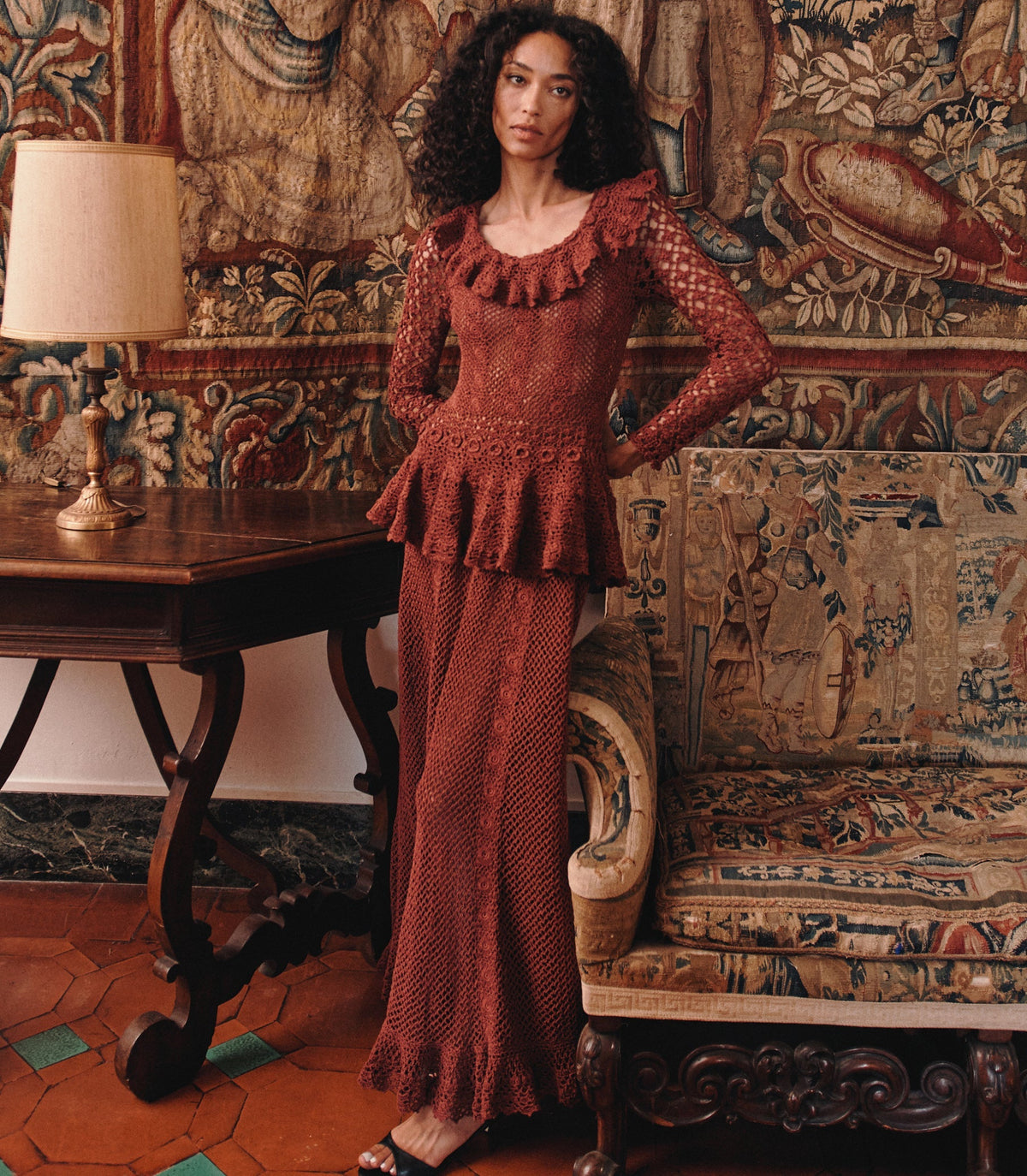 NORÈNE DRESS -- VIEUX ROSE