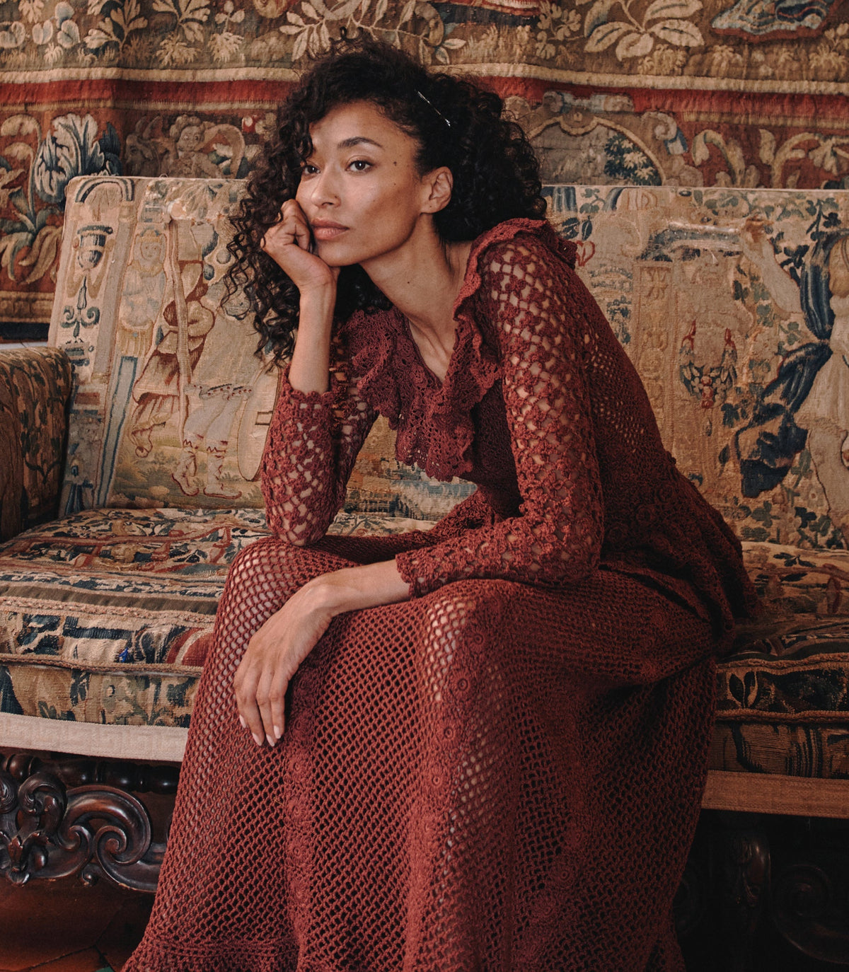 NORÈNE DRESS -- VIEUX ROSE