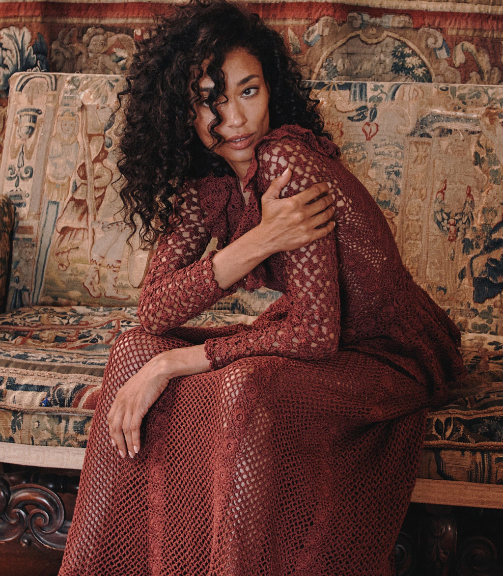 NORÈNE DRESS -- VIEUX ROSE