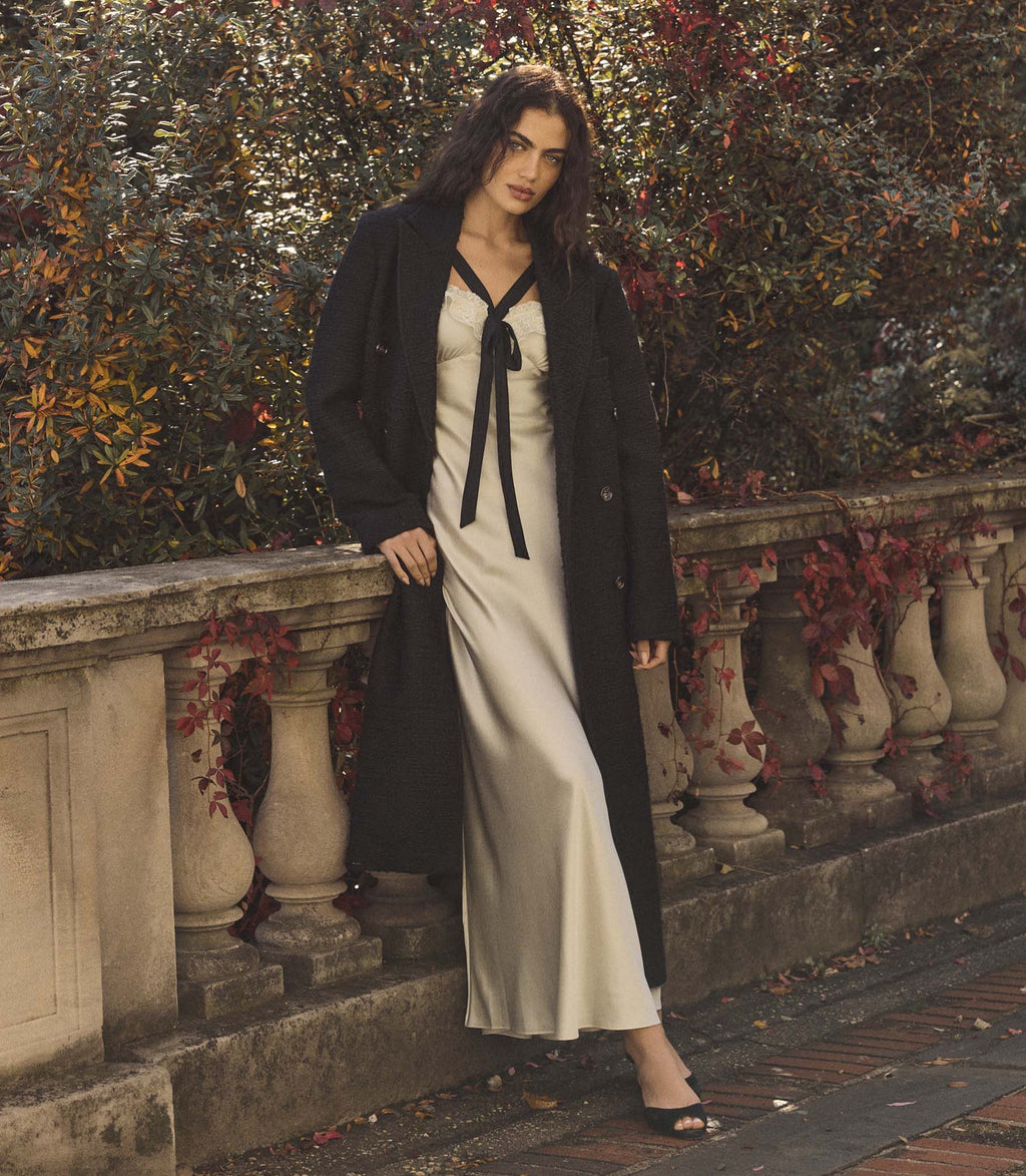 WILHELMINA COAT -- BLACK